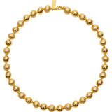 Ball Bead Necklace (textured) - Gold