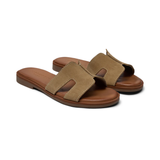 Pam Suede Sandals - Mushroom