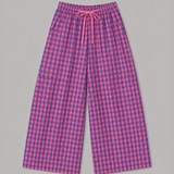 2967 Gingham Seersucker Balloon Trousers - Barbie Pink/Cobalt