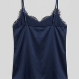 RWJade Silk Strap Lace Top - Dark Blue