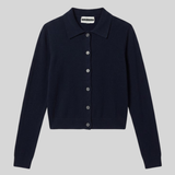 Arctic Verbier Polo Cardigan  - Navy