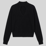 Isola Chunky Mock Neck Jumper - Black
