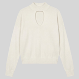 Isola Chunky Mock Neck Jumper - Organic White