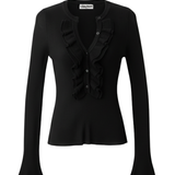 Gracie Frill Top - Black