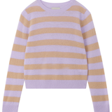 Stripe Crew Jumper - Opal/Foundation