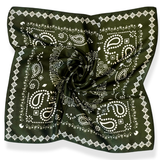 Bandana Square Neck Scarf - Olive