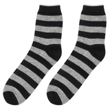 Tipped Striped Socks - Black/Grey