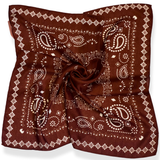 Bandana Square Neck Scarf - Chocolate