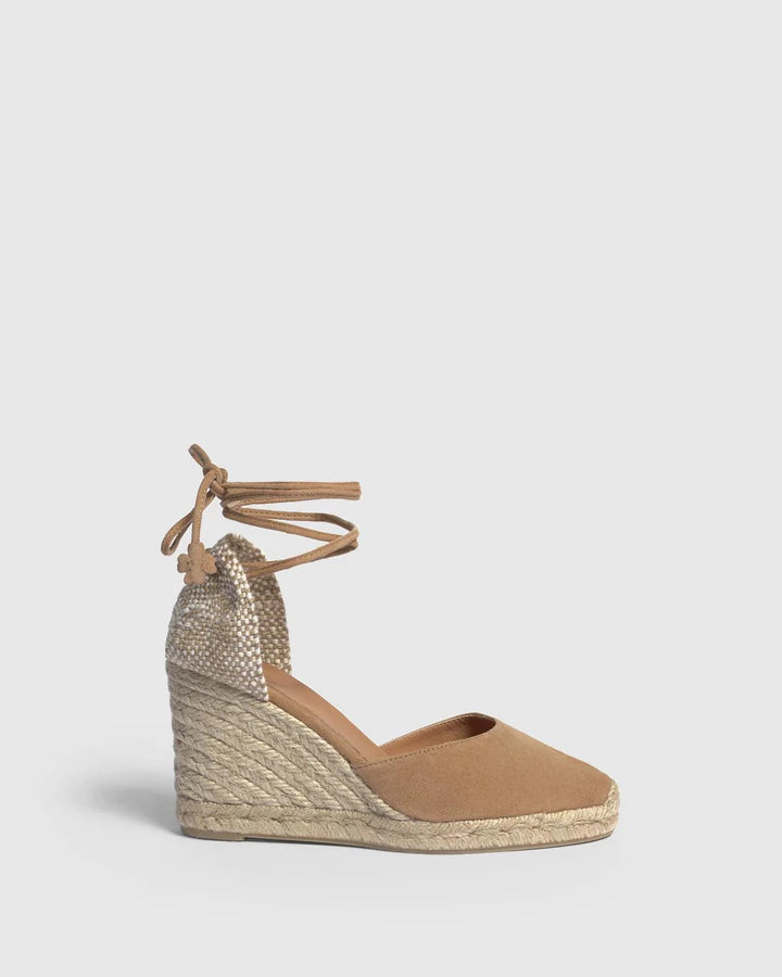 Castaner Carina Suede Espadrilles - 9cm - Tostado
