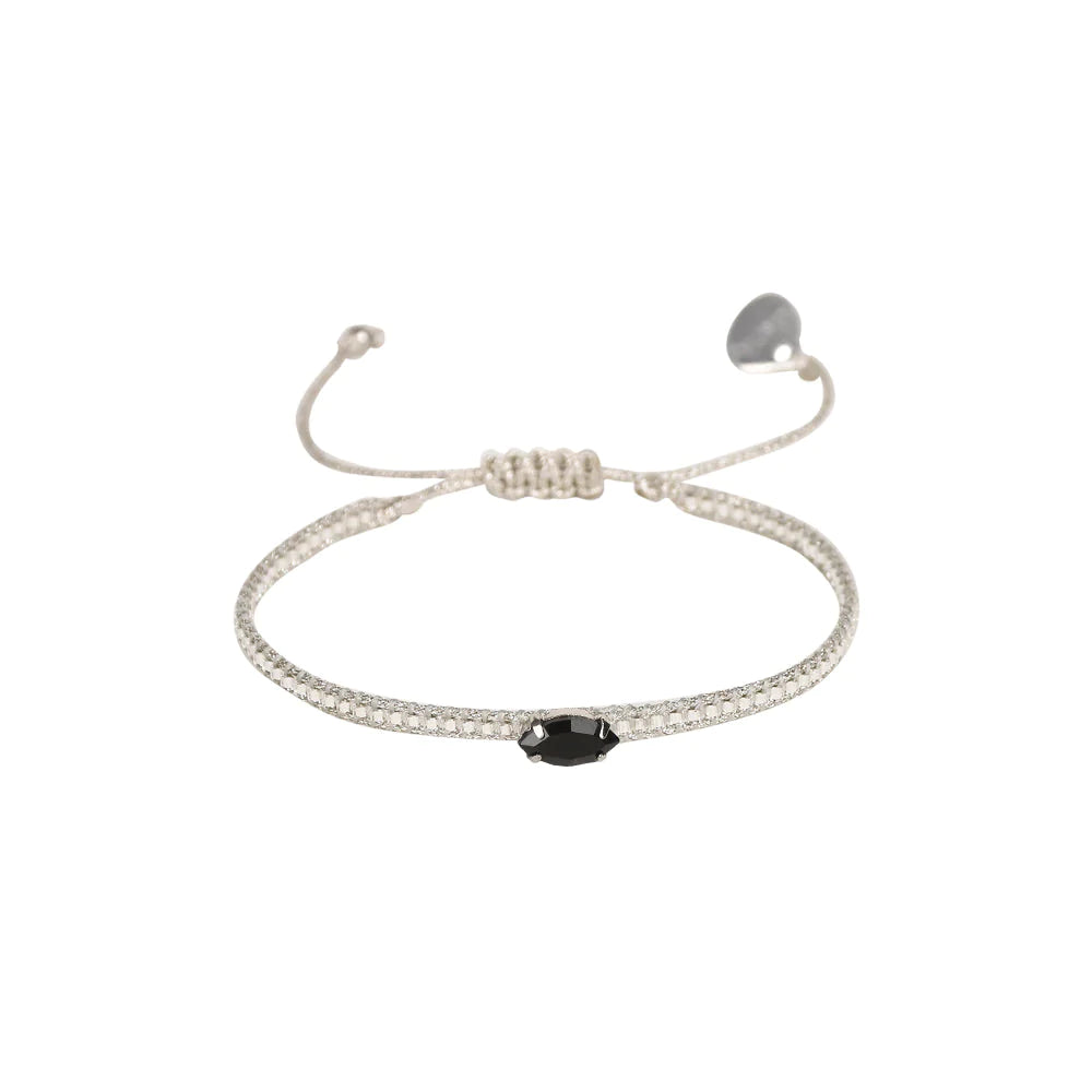 Mishky Diamond Eye Bracelet - Silver/Black