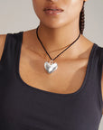 Pilgrim Reflect Heart Necklace - Silver