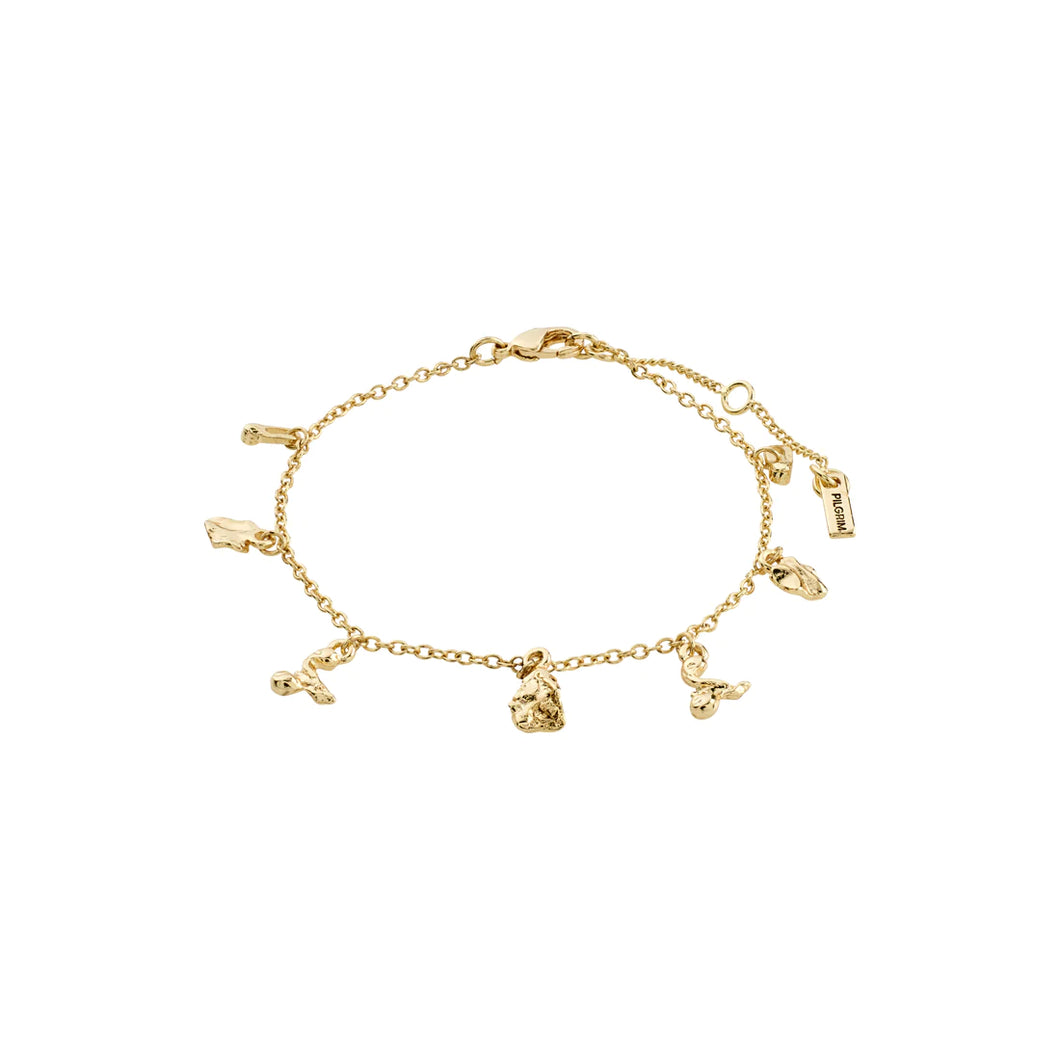 Pilgrim Peace Organic Charm Bracelet - Gold