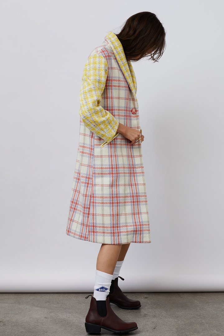 Lollys Laundry Billie Coat - Multi Check