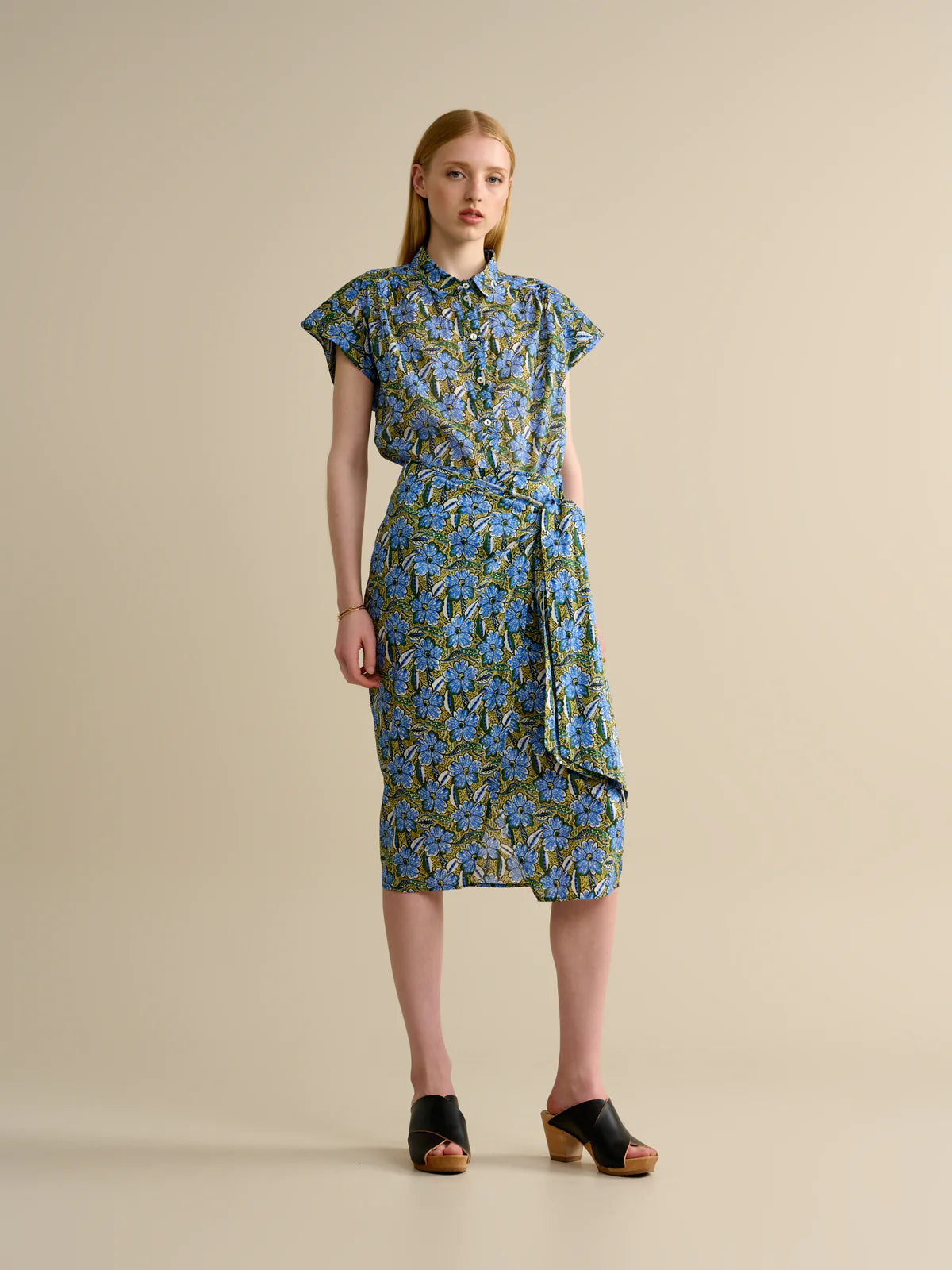 Bellerose Solvay Skirt - Green/Blue