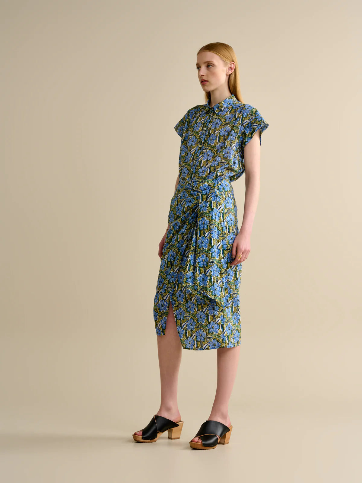 Bellerose Solvay Skirt - Green/Blue
