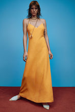 Load image into Gallery viewer, Patrizia Pepe V-neck Long Dress - Mango Yellow
