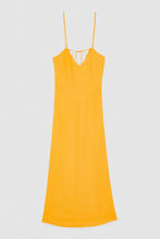 Load image into Gallery viewer, Patrizia Pepe V-neck Long Dress - Mango Yellow
