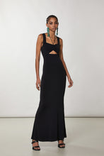 Load image into Gallery viewer, Patrizia Pepe Long Cut-out Dress - Black
