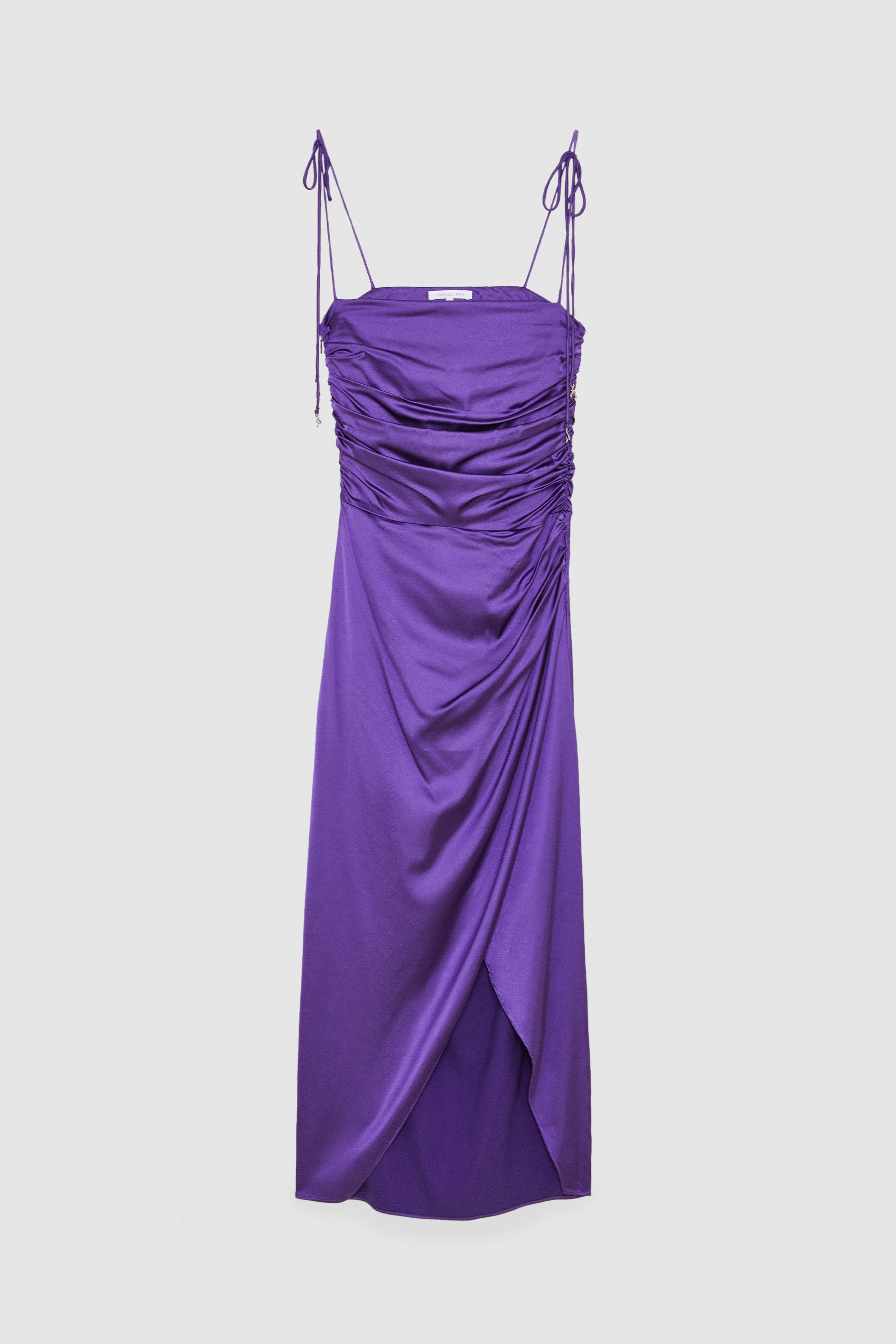 Patrizia Pepe Satin Midi Dress - Sexy Violet