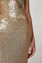 Load image into Gallery viewer, Patrizia Pepe Long Sequin Skirt - Gold

