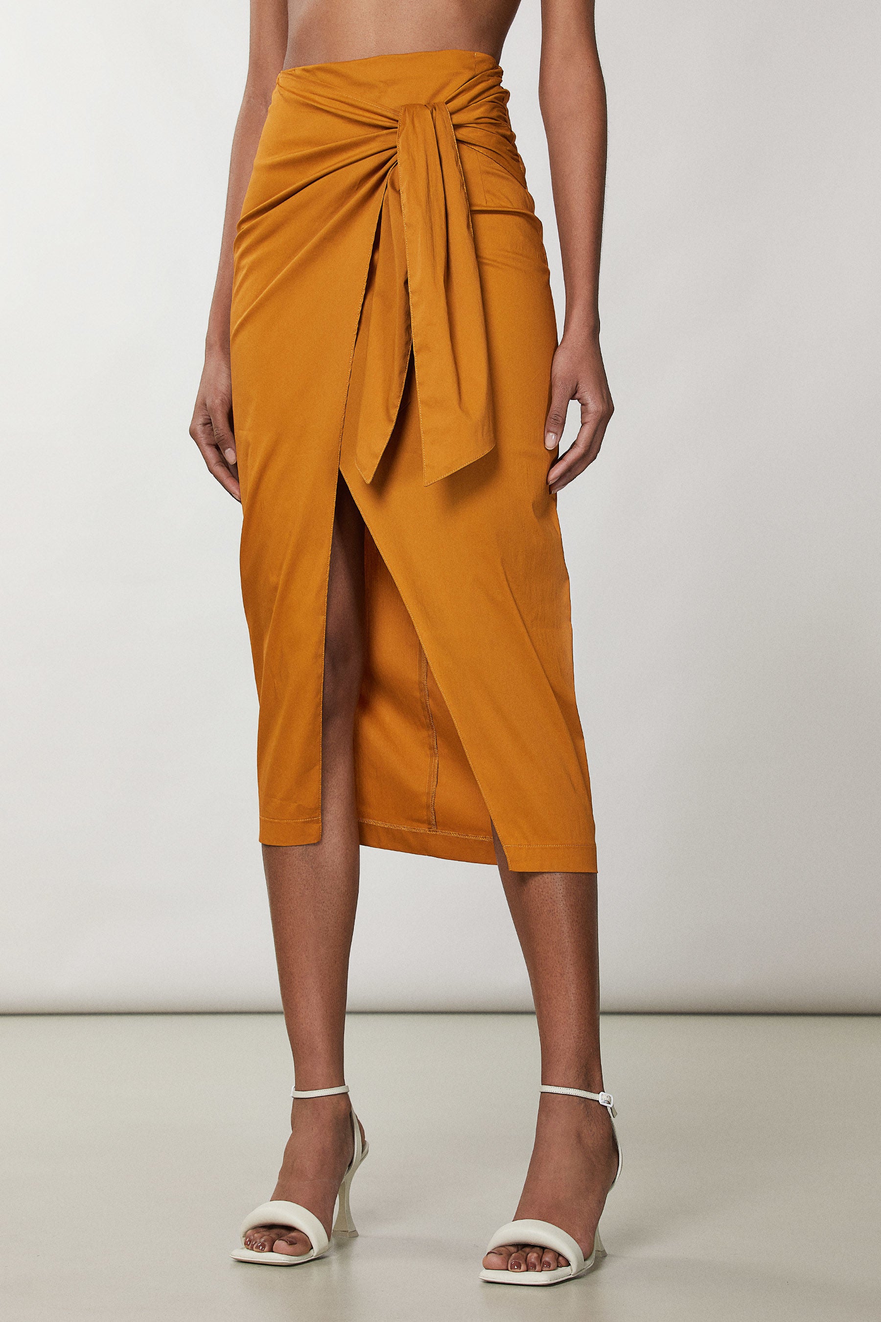 Patrizia Pepe Essential Midi Skirt - Summer Toffee