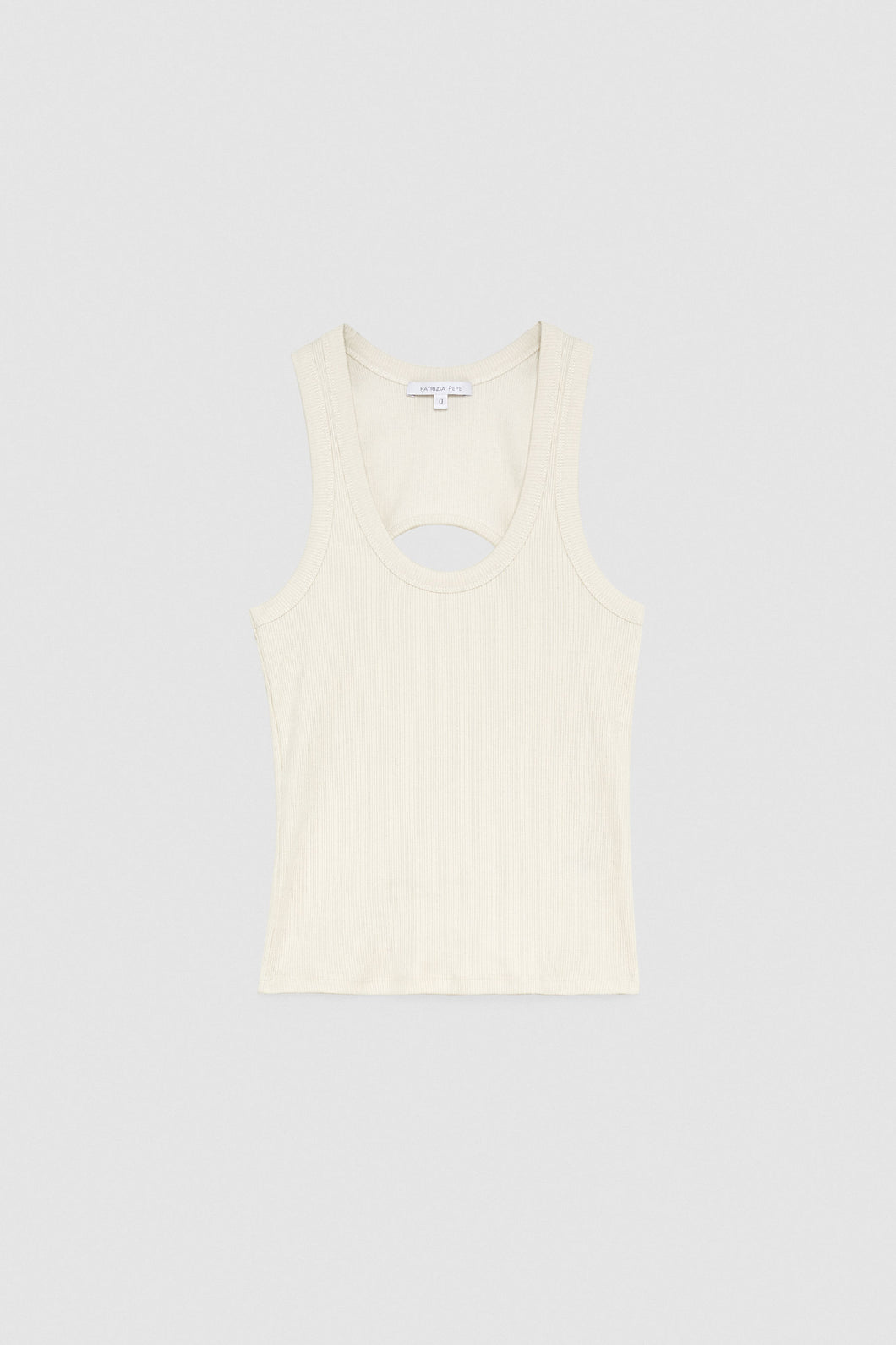 Patrizia Pepe Cut-out Tank Top - Linen White