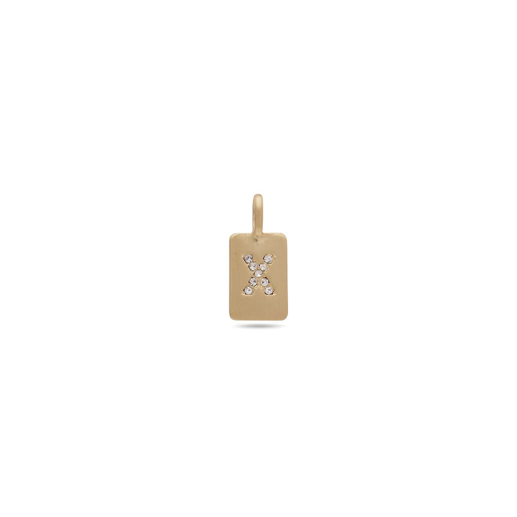 Pilgrim Charm Crystal Pendant - X - Gold
