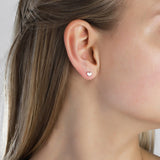 Pilgrim Sophia Tiny Heart Stud Earrings - Silver
