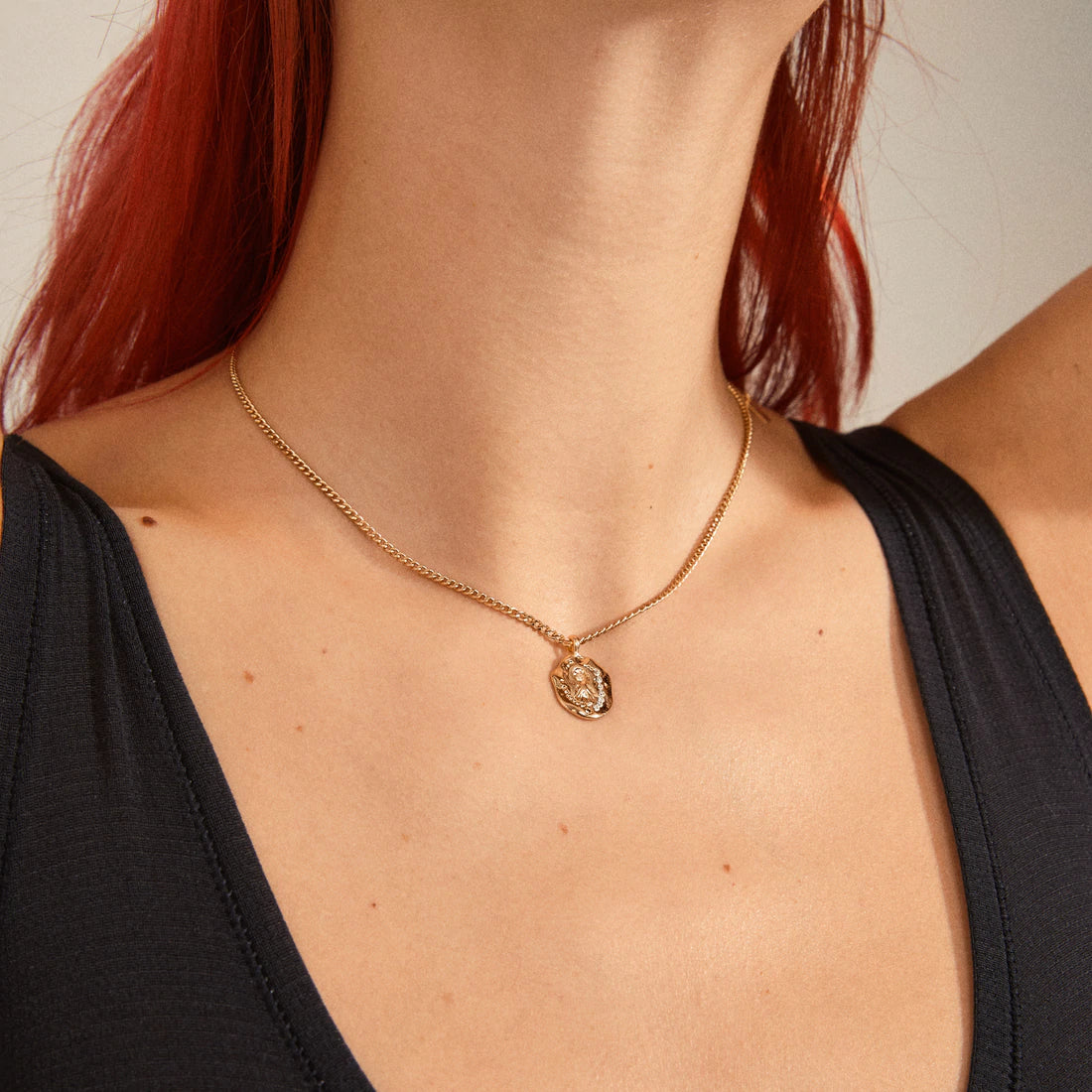 Pilgrim Jola Crystal Coin Necklace