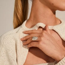 Load image into Gallery viewer, Pilgrim Em Wavy Statement Ring - Silver
