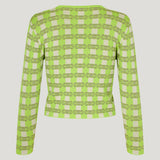 Chani Sweater - Lime Green Check