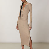 Midi Shirt Dress - Dreamy Beige