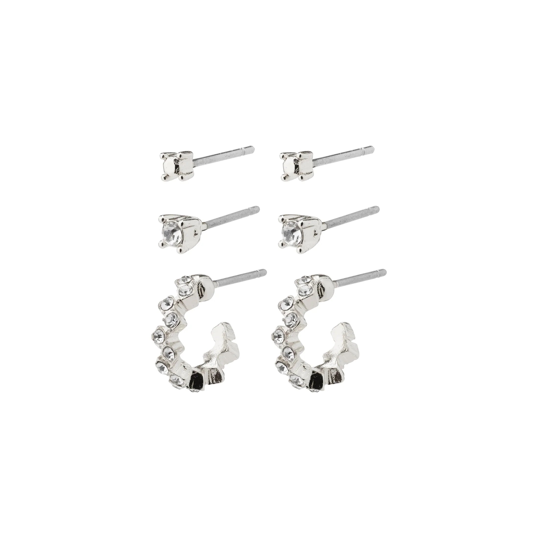 Pilgrim Marie Earrings Gift Set - Silver