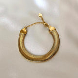 Flat Snake Bracelet - Gold