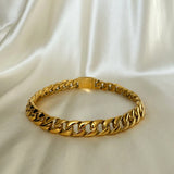 Anisa Sojka Mini Chunky Chain Necklace - Gold