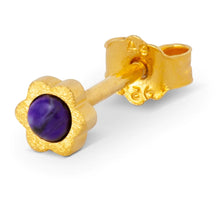 Load image into Gallery viewer, Lulu Copenhagen Blomst 1PCS Earring - Gold/Amethyst
