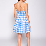 Catalina Short Dress - Blue Gingham