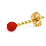 Colour Ball 1PCS Earring - Passion Red