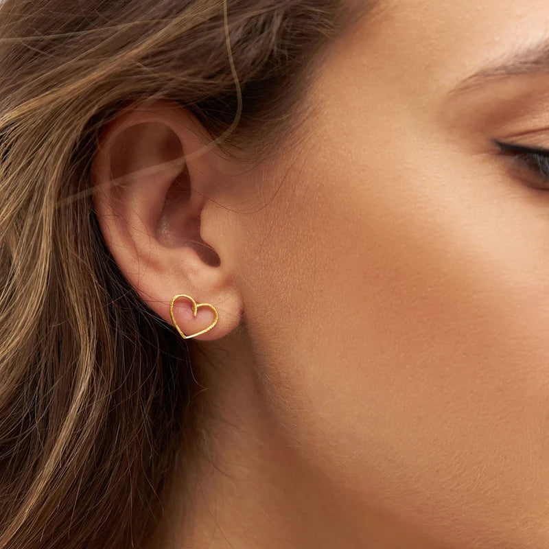 Happy Heart 1 PCS Earring - Gold