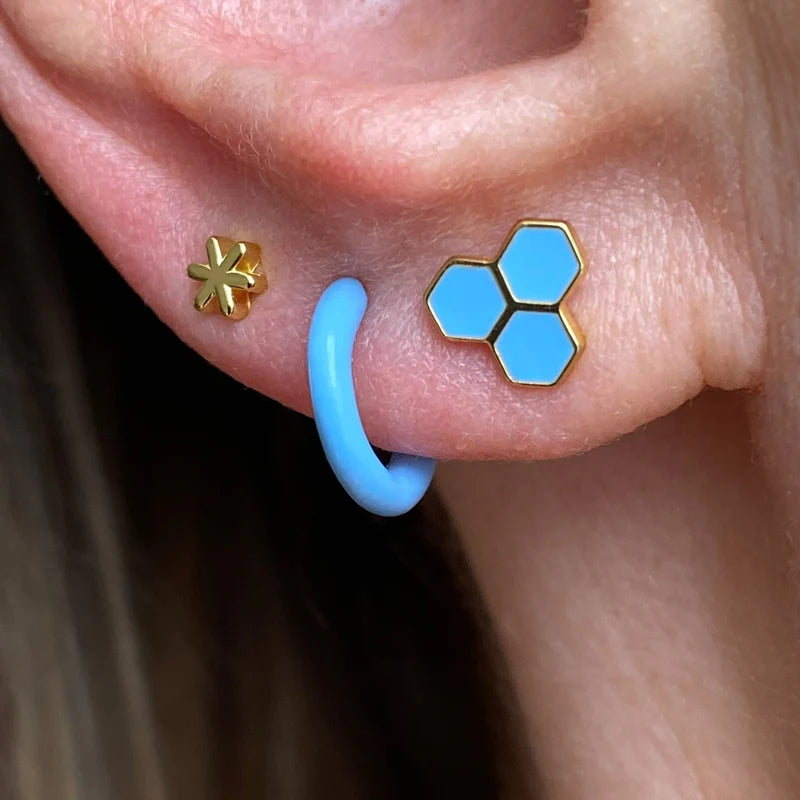 Lulu Copenhagen Honey Large 1PCS Earring - Light Blue