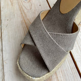 Thea Jute Espadrilles - 8cm - Grey