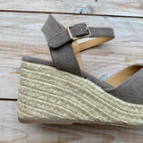 Thea Jute Espadrilles - 8cm - Grey