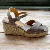 Thea Jute Espadrilles - 8cm - Grey