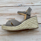 Thea Jute Espadrilles - 8cm - Grey