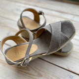 Thea Jute Espadrilles - 8cm - Grey