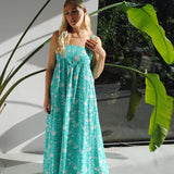 Louise Dress - Mint Flower