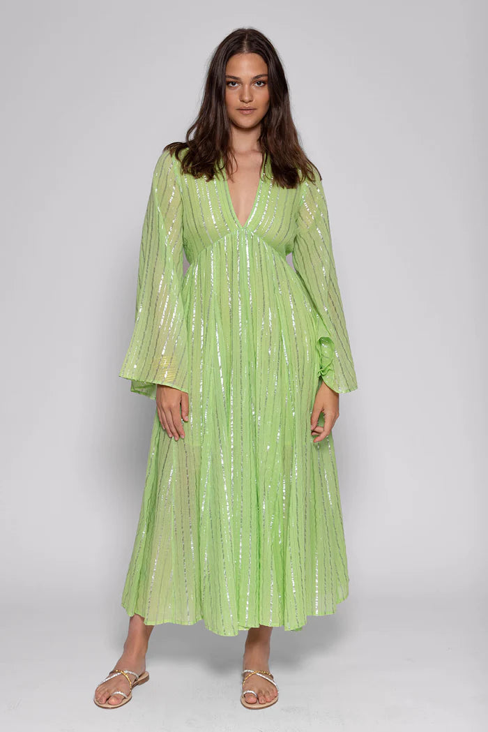 Sundress Maud Long Dress - Athene Lime