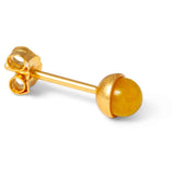 Natural Stone Earring - Yellow - 1PCS