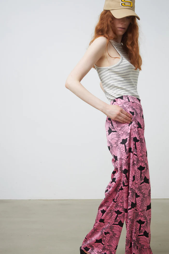 Stella Nova Orli Trousers - Black Pink Flowers