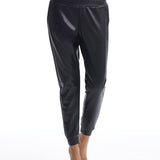 Faux Leather Jogging Bottoms